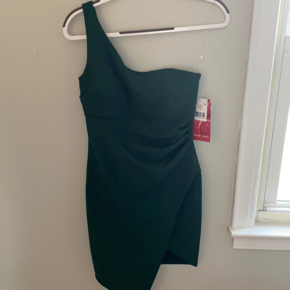 Emerald Sundae One Shoulder Dress NWT
